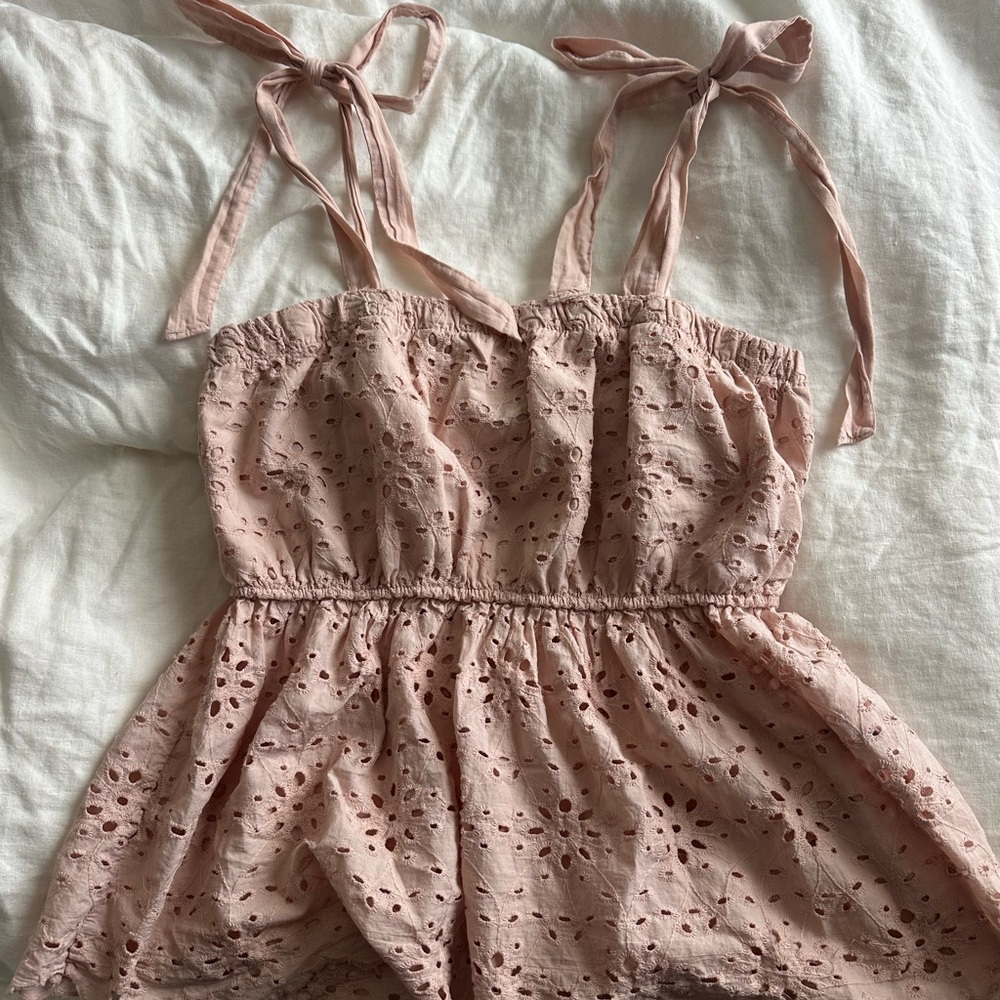 Abercrombie & Fitch Pink Eyelet Top